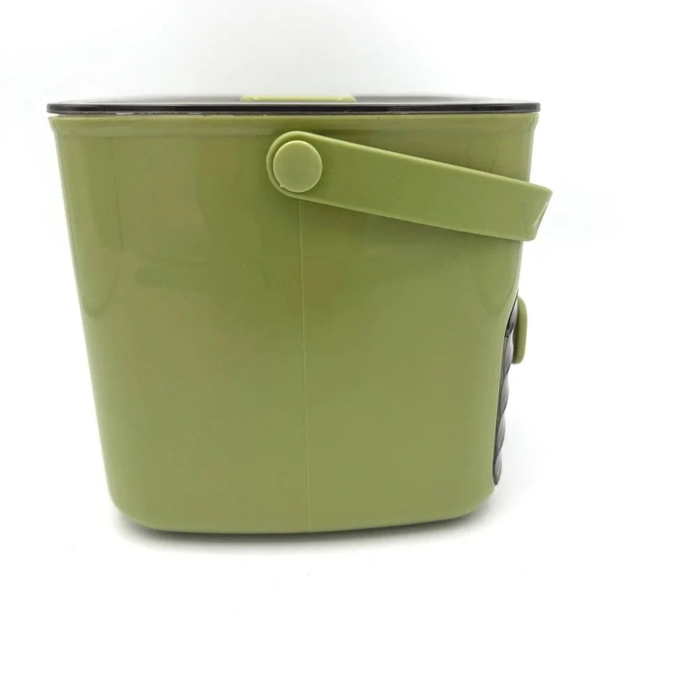 Press Type 48 Grid Ice Cube Tray Storage Bin Set Green Portable‎ Handle Drawer